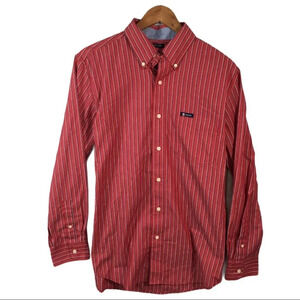 BF337 Mens Chaps Ralph Lauren Easy Care Striped Button Down Shirt M